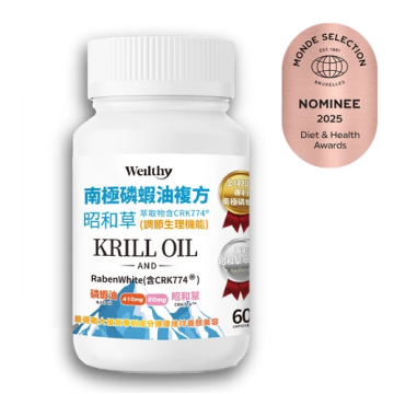 完售/預計11月上補貨【業界唯一黃金組合】 南極磷蝦油複方+昭和草萃取物含CRK774®// 2025比利時世界提名獎